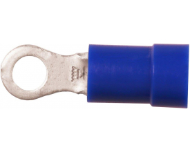 Blå isoleret ringkabelsko Elpress A2532R til 1,5–2,5 mm² leder med M3-ring.