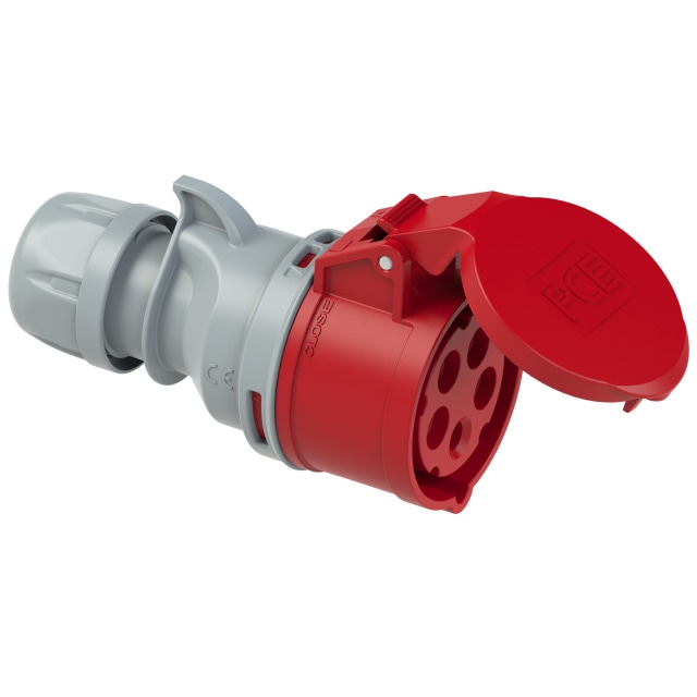 CEE mellemled, 16A, 5P, 400V, rød, twist, IP44 - PCE (0928018077 ...