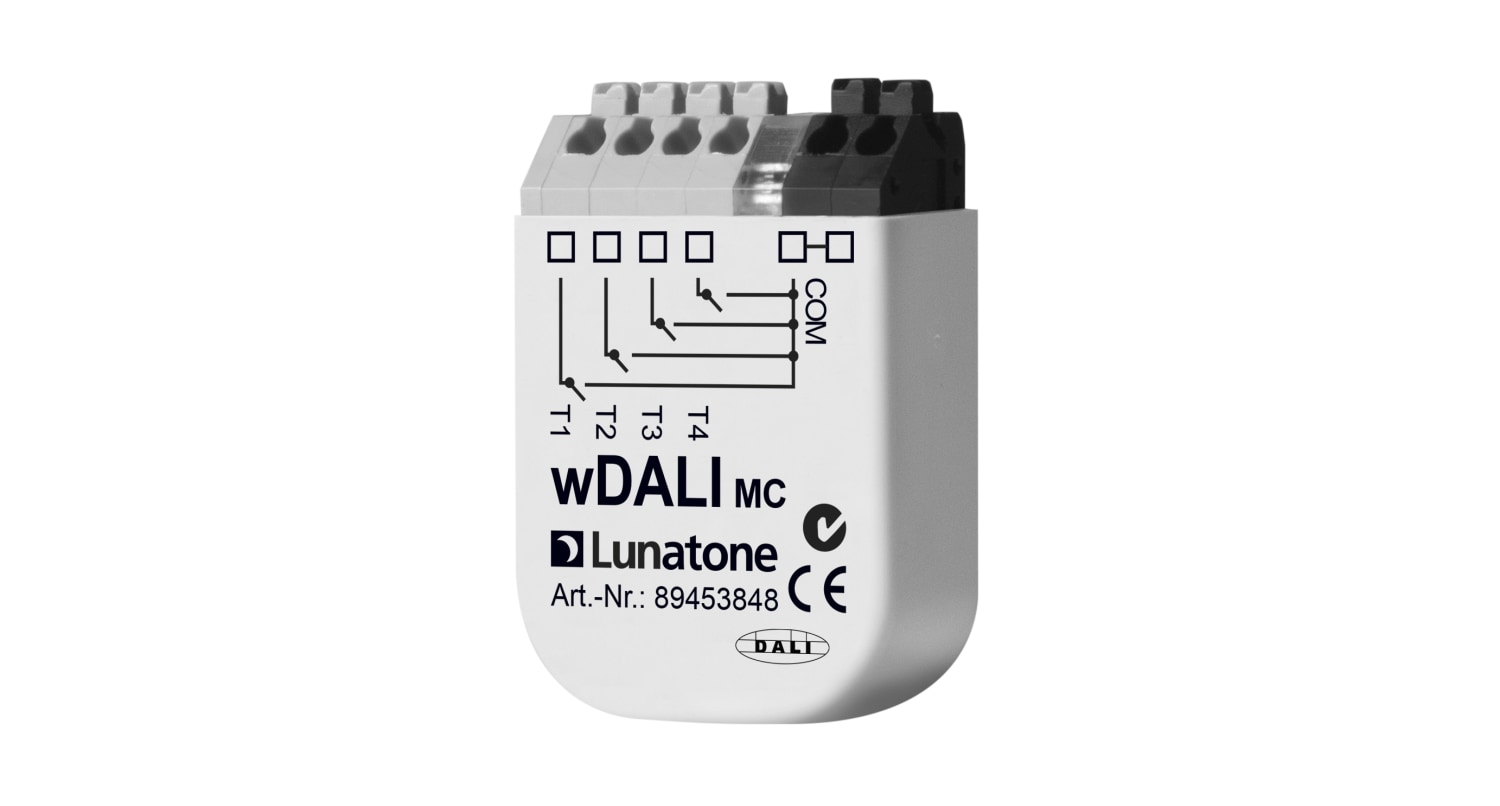 Dali trådløst input modul, til styring af tryk med 4 slutte - Lunatone ...