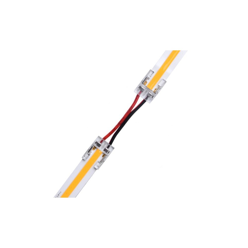 Lavprofil samler med ledning til LED strip - 10mm, COB, enkeltfarvet ...