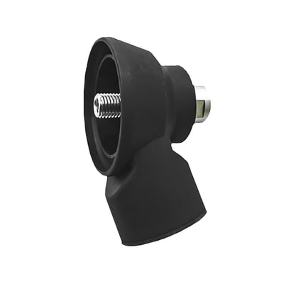 Eibenstock støvsugerstuds adapter fra M18 udvendigt til M16 udvendigt gevind, fremstillet i sort plast med en metal-indsats.