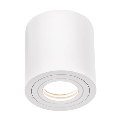 SpectrumLED CHLOE GU10 er en rund, hvid lampe med åben lyskildeåbning, IP65 og uden lyskilde.