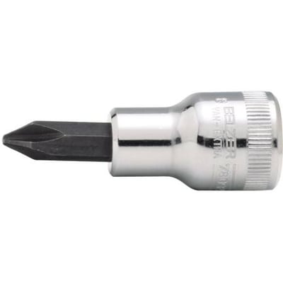 Bahco 1/2" PH3 skruetrækkertop med en længde på 60 mm, fremstillet i poleret højtlegeret stål.