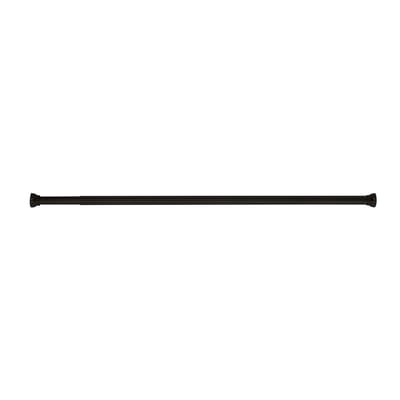 Leijma forhængsstang i matsort, 75-125 cm, justerbar og skruefri montering, perfekt til brusekabiner.