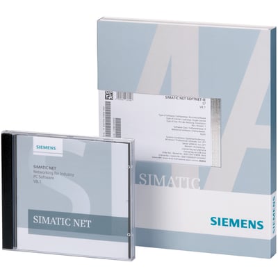 Siemens SINAUT SW ST7SC V2.1 M softwarepakke med CD og æske, klar til installation for HMI, SCADA og office applikationer.