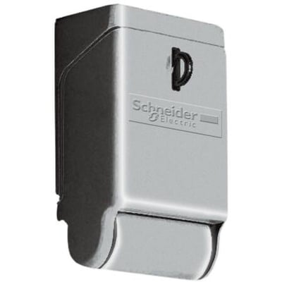 Schneider Electric hængelås beslag til S3D sortimentet, vist med et tydeligt Schneider Electric logo.