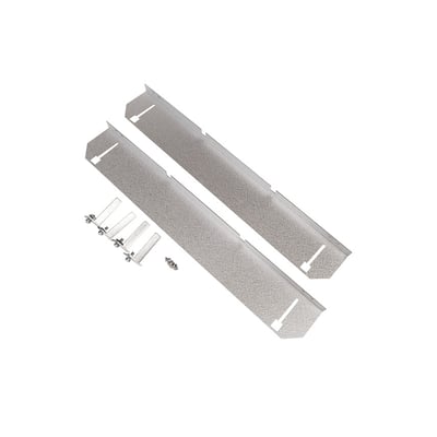 SG Sense beslag til planforsænkning af 600x600 mm LED-paneler i Troldtekt lofter, vist med fastgørelseselementer.