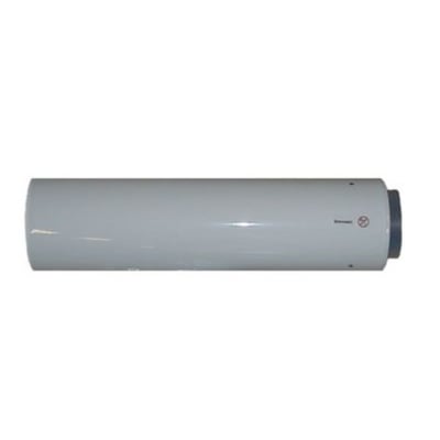 Vaillant forlængerrør i hvid, 2 meter langt med Ø80/125 mm diameter, klar til installation.