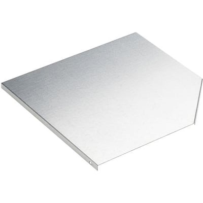 Schneider Electric låg til 90° hjørne, 100mm bredt og 1mm tyndt, el-forzinket metal med en skinnende overflade.