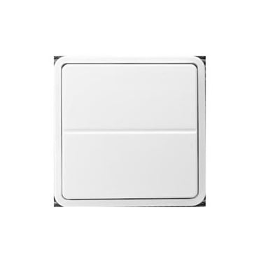 Jumitech Tryk WS2-216Z Zigbee Greenpower i RAL9016 hvid, med to taster og et batterifrit design.