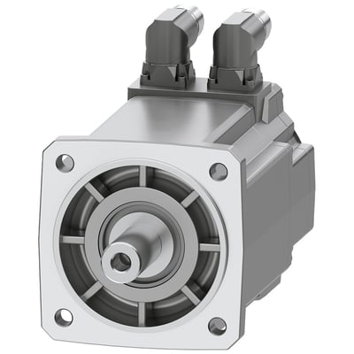 Siemens Simotics S-1FK2 CT servomotor med 3,6 Nm M0 og 0,94 kW PN, vist med cylindrisk aksel og DRIVE-CLiQ-stik.