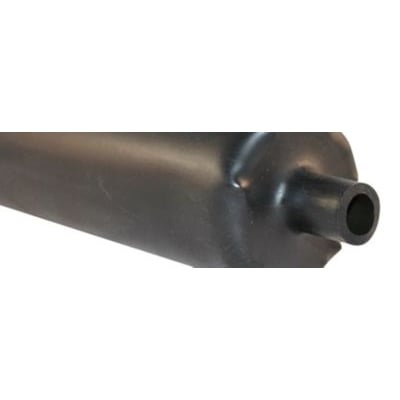 Sort, dobbeltvægget krympeslange af polyolefin med lim indvendigt, dimension 45/12 og længde 1,2 meter.