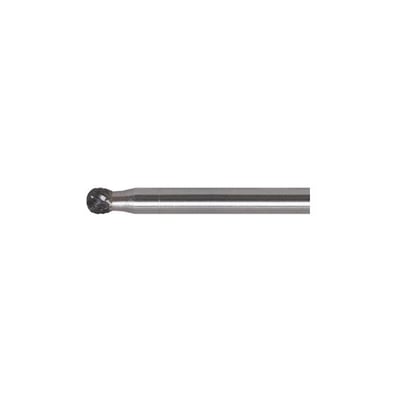 Ironside roterende hårdmetalfil HM D 0606 X med kugleformet skærehoved, set fra siden.