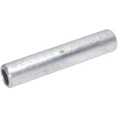 Uisoleret Elpress DIN 46235 Al-pressemuffe til samling af aluminiumsledere, vist på hvid baggrund.