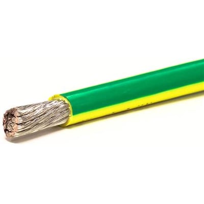 Texiline HF90 monteringsledning med 70 mm² leder tværsnit, gul/grøn isolering og fortinnet kobberleder.