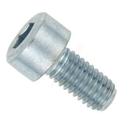 M6x14 DIN 912 8.8 FZB el galvaniseret cylinderhovedskrue med indvendig sekskant på hvid baggrund.