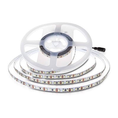 V-TAC LED strip på rulle med 120 LED/meter og 6500K koldt hvidt lys.