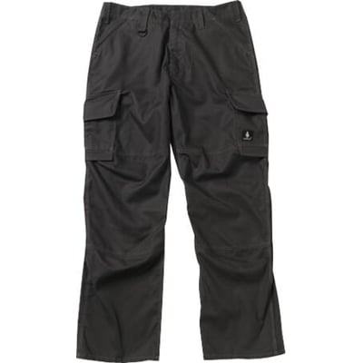 Mascot Industry New Haven servicebukser i mørk antracit med funktionelle cargolommer og D-ring på en hvid baggrund.