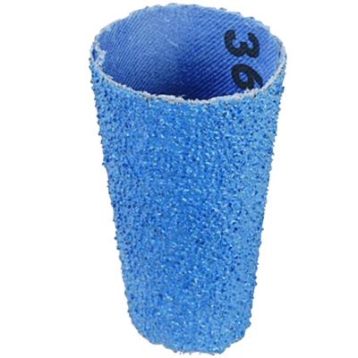 Norton slibering i blå med korn 36, 15x30 mm, belagt med Zirkon Plus slibekorn for høj effektivitet.