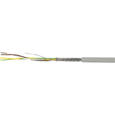 Multikabel 4X2X0,75 LIYCY-P TR med 8 ledere: 4 parvis snoede i PVC-isolering med polyesterfyld og fortinnet kobberskærm, yderkappe grå PVC.