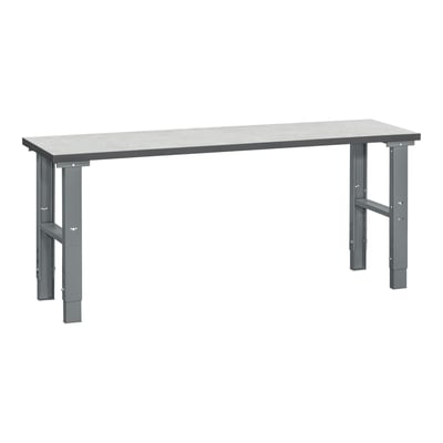 WFI filebænk HD 500 med vinylbordplade på 2000x600 mm, vist på hvid baggrund med justerbare stålstel.