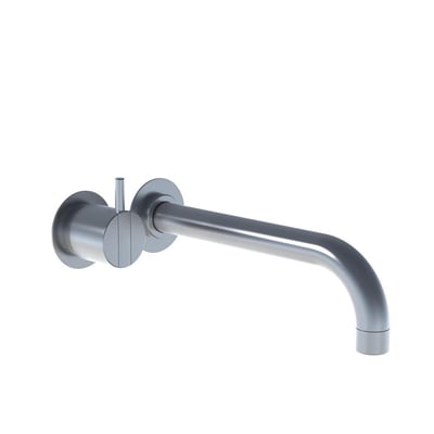 Vola 1-grebsblander SC7 i krom med svingbar tud og vægmontering på hvid baggrund.