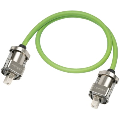 Siemens signal kabel samlet med 24V Motion-connect 500, 3 meter langt med IP67 stik i begge ender.