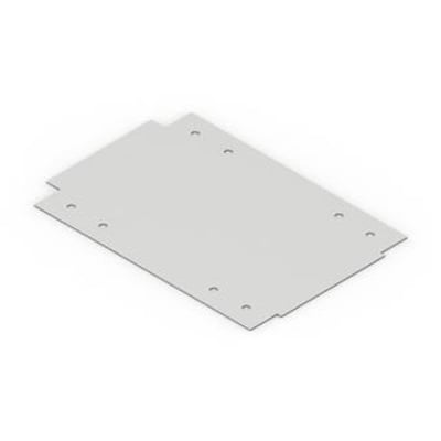 Cubic vandret afdækning i hvid, 1 meter bred og 1,5 meter dyb, med forborede huller til montering.