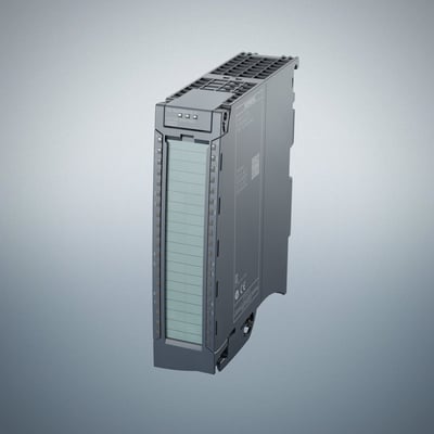 Siemens SIMATIC S7-1500 digital output modul DQ 16 x 230VAC/1A TRIAC med 16 kanaler på grå baggrund.