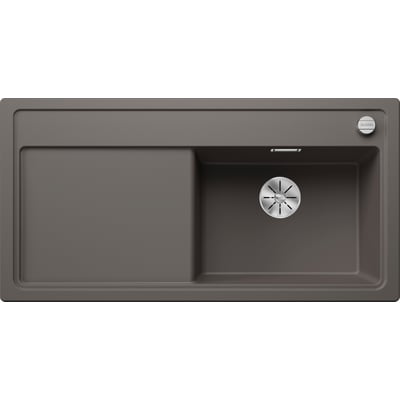 Blanco Zenar XL6S MXI køkkenvask i SILGRANIT® vulkangrå, 100 x 51 cm, med drypbakke og kurveventil.