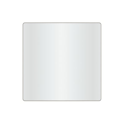 Loevschall Refine spejl med ramme i bruneret messing, 80x80 cm, vist frontalt på hvid baggrund.