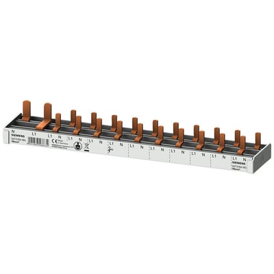 Siemens 10mm² stiftskinne, 1PH+HS, L1016MM med 12 MW skærbarhed, perfekt til eltavler.