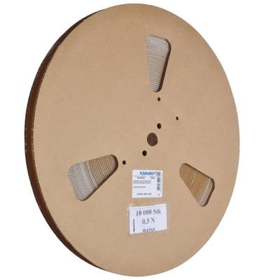 Klauke isoleret terminalrør på stor spole til 2,5 mm² ledere, 10.000 stk i hvid.