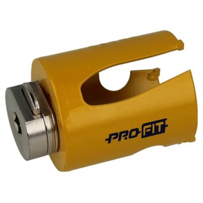 PRO-FIT HM hulsav med en diameter på 55 mm, udført i holdbart metal med PRO-FIT logo i mørkeblå.