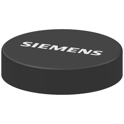 Siemens 8WD44 erstatningsdæksel i sort plast med hvidt Siemens logo på oversiden.