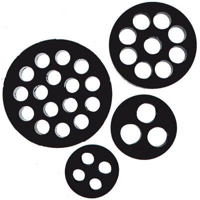 Lapp Multihulpakning SKINTOP DIX-M i sort NBR gummi til M20 forskruninger, med 4 x 4mm kabelhuller.