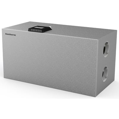 Dantherm HCH 5 MK II ventilationsanlæg med topmonteret kontrolpanel og cirkulære luftindtag på siden.