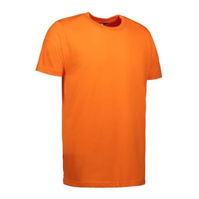 ID Identity T-shirt i klar orange farve, størrelse L, med rund hals og korte ærmer.
