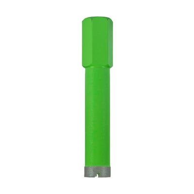 Eibenstock flisehulbor med M12 gevind, Ø16mm diameter og 60mm boredybde i skarp grøn farve.