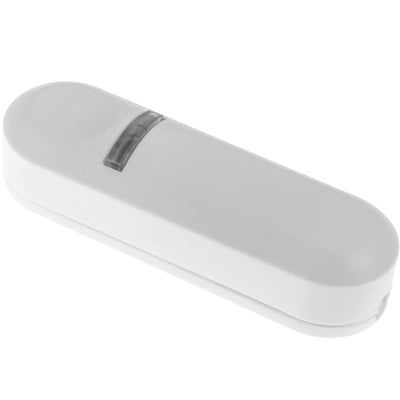 Hvid Teknisk Belysnings Industri lysdæmper til LED-pærer, vist fra oven på en neutral baggrund.