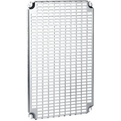 Schneider Electric Telequick montageplade 800x800mm i zinkbelagt stål med 4 svejsede bagstudser til nem chassis montering.
