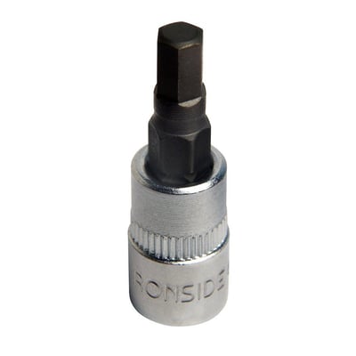 Ironside unbrakotop med 1/4" firkant og 6 mm nøglevidde, vist stående med sekskantdelen opad.