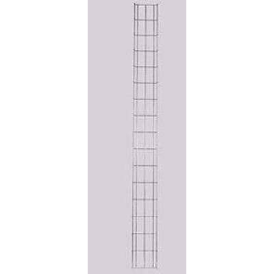 Cubic kabelbakke på 150mm, vist lodret på grå baggrund, med et gittermønster for kabelgennemføring.