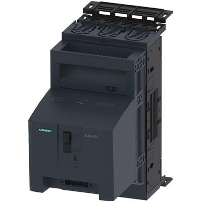 Siemens Sentron 3-polet sikringsafbryder, NH00, 160A, med on/off-kontakt og testfunktion, til 40mm busbarsystem.