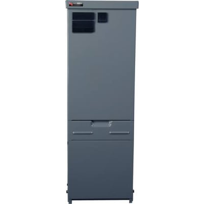 Triarca kabelskab KSEÅ 301509, 700 mm høj og 330 mm bred, grå med Rilsanbelægning for dobbeltisolering og IP-beskyttelse.