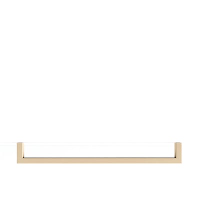 Metallbude Vana håndklædestang, firkantet, beige, isoleret på en hvid baggrund, viser stangens rene linjer og form.