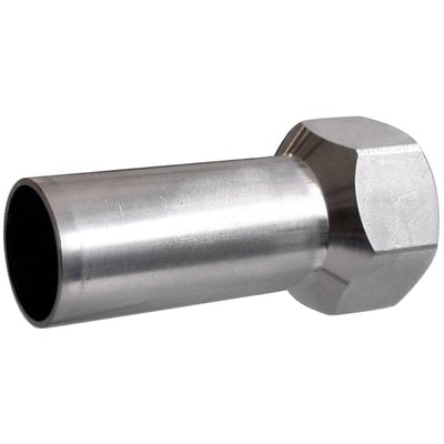 Unico overgangsmuffe SF 15 til 15mm rør med 1/2" indvendigt gevind og press-ende i rustfrit stål.