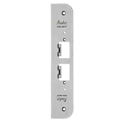 Assa Abloy RS878-stolpe til rigelkontakt 878, 200 x 40 mm, med to åbninger og afrundede ender.