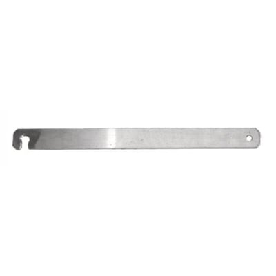 Zarges fast forbindelse på 1420 mm i aluminium, vist som en lang, flad skinne med krog i den ene ende.