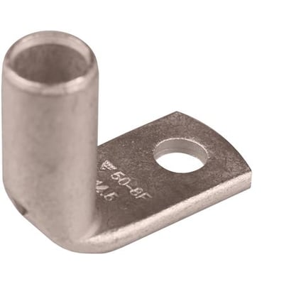 Elpress KRF50-12-90GR kobber rørkabelsko til 50mm2 ledere, med M12 laske og 90 graders vinkel.